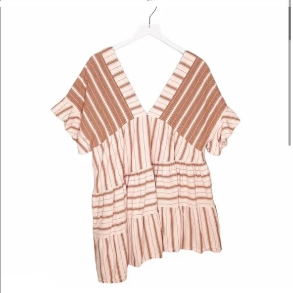 Free People striped pink flowy dress tunic - Picture 2 of 4